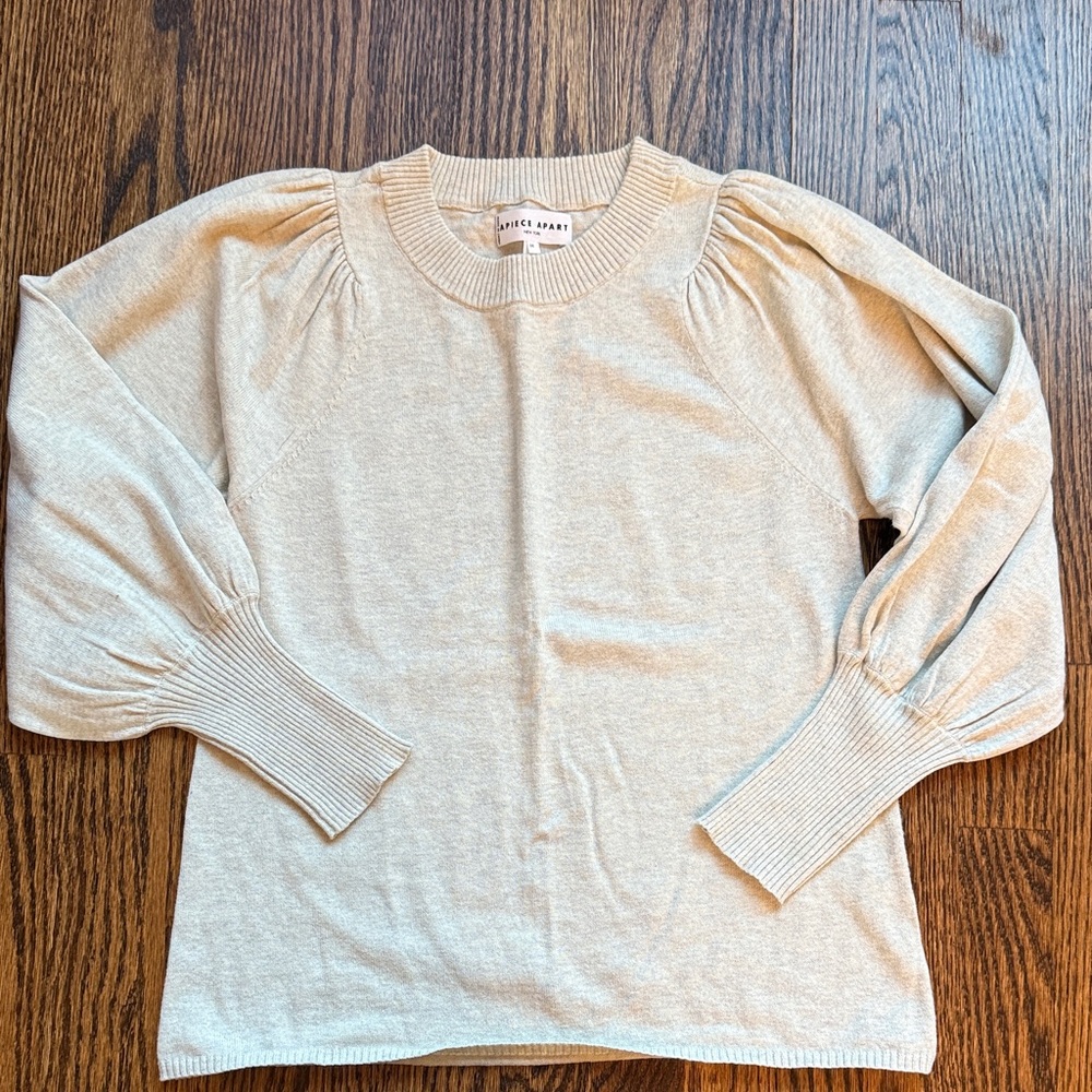 Apiece Apart Cream Knit Sweater